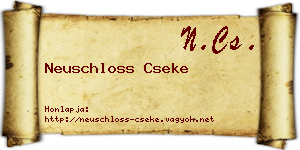 Neuschloss Cseke névjegykártya